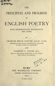 Tapa de The principles and progress of English poetry