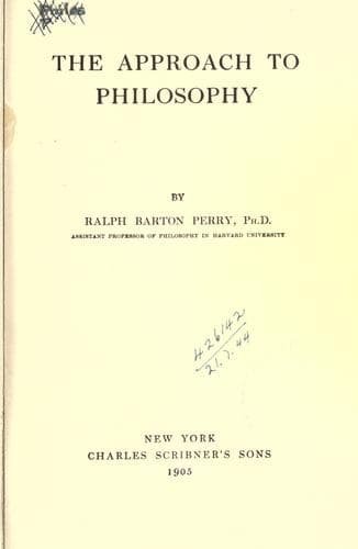 Tapa de The approach to philosophy.