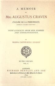 Tapa de A memoir of Mrs. Augustus Craven (Pauline de La Ferronnays)