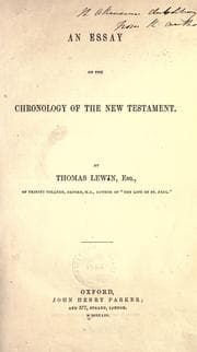 Tapa de An essay on the chronology of the New Testament