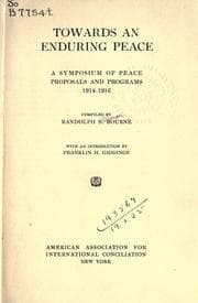 Tapa de Towards an enduring peace