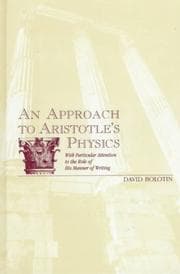 Tapa de An Approach to Aristotle's Physics