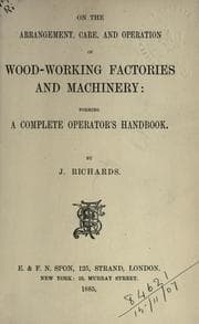 Tapa de On the arrangement, care, and operation of wood-working factories and machinery