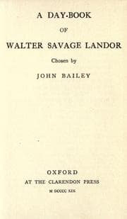 Tapa de A day-book of Walter Savage Landor