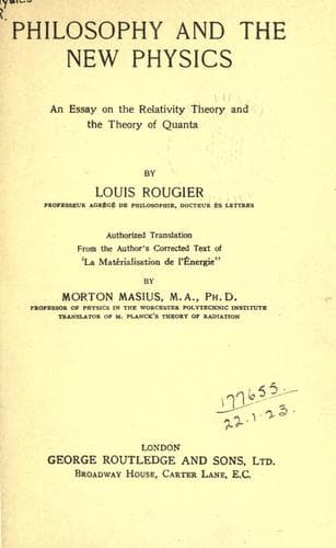 Tapa de Philosophy and the new physics