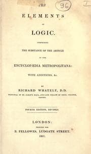 Tapa de Elements of logic, comprising the substance of the article in the Encyclopaedia metropolitana