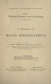 Tapa de A primer of Mayan hieroglyphics