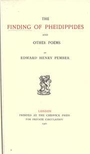 Tapa de The finding of Pheidippides, and other poems