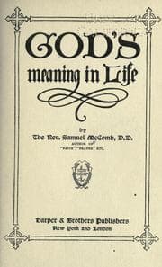 Tapa de God's meaning in life