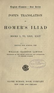 Tapa de Pope's translation of Homer's Iliad, books I, VI, XXII, XXIV
