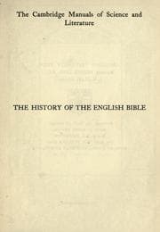 Tapa de The history of the English Bible