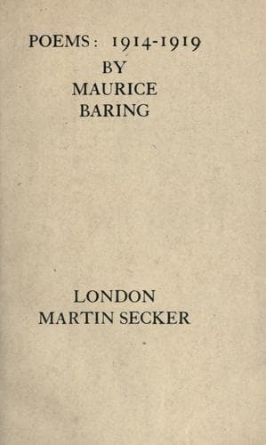 Tapa de Poems, 1914-1919.
