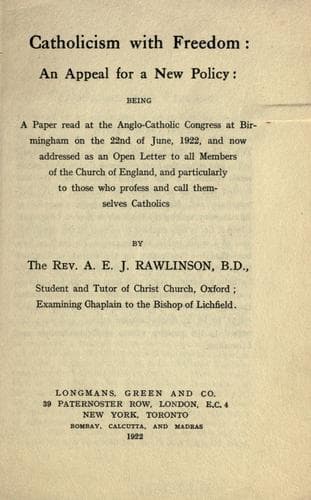 Tapa de Catholicism with freedom
