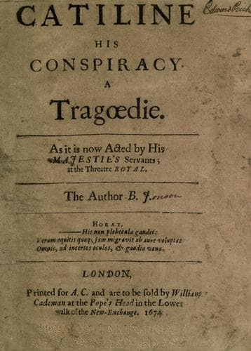 Tapa de Catiline his conspiracy