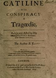 Tapa de Catiline his conspiracy