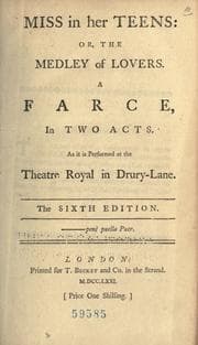 Tapa de Garrick's dramatic works. Volume 3
