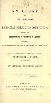 Tapa de An essay on the profession of personal religious conviction