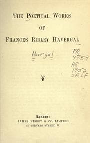 Tapa de The poetical works of Frances Ridley Havergal