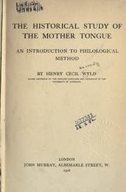 Tapa de The historical study of the mother tongue