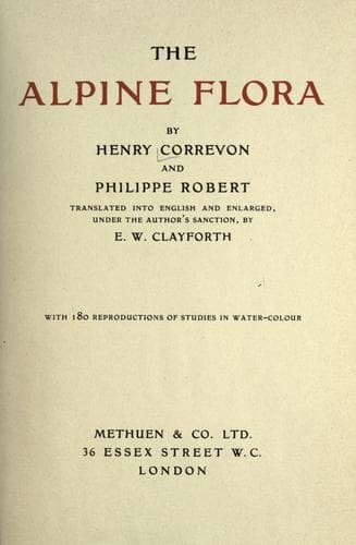 Tapa de The Alpine flora