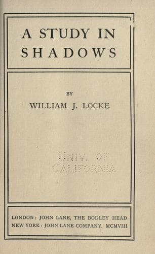 Tapa de A study in shadows