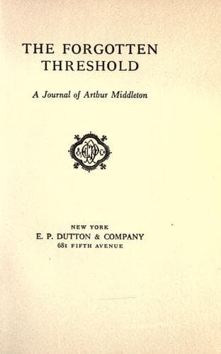 Tapa de The forgotten threshold