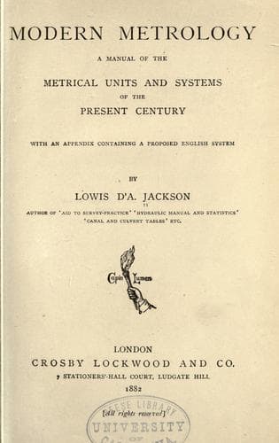 Tapa de Modern metrology