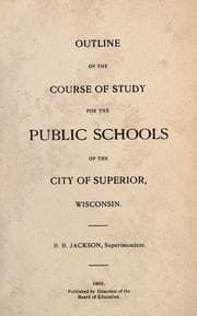 Tapa de Outline of the course of study for the public schools of the  city of Superior, Wisconsin