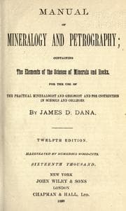 Tapa de Manual of mineralogy and petrography