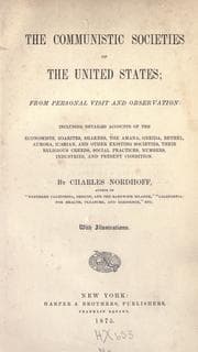 Tapa de The communistic societies of the United States