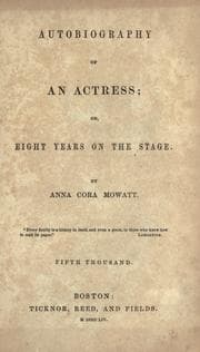 Tapa de Autobiography of an actress