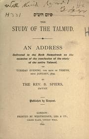 Tapa de Study of the Talmud