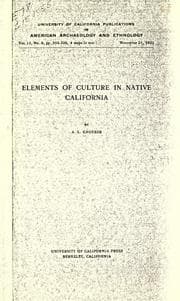 Tapa de Elements of culture in native California