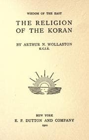 Tapa de The religion of the Koran