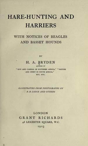 Tapa de Hare-hunting and harriers