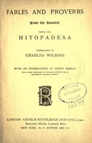 Tapa de Fables and proverbs from the Sanskrit