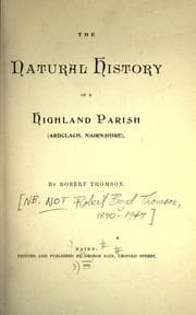 Tapa de The natural history of a highland parish, Ardclach, Nairnshire