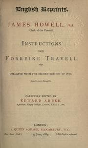 Tapa de Instructions for forreine travell