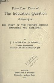 Tapa de Forty-four years of the education question