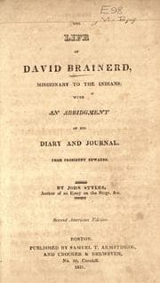 Tapa de The life of David Brainerd, missionary to the Indians