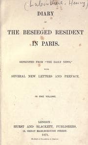 Tapa de Diary of the besieged resident in Paris