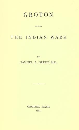 Tapa de Groton during the Indian wars