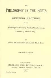 Tapa de Of philosophy in the poets