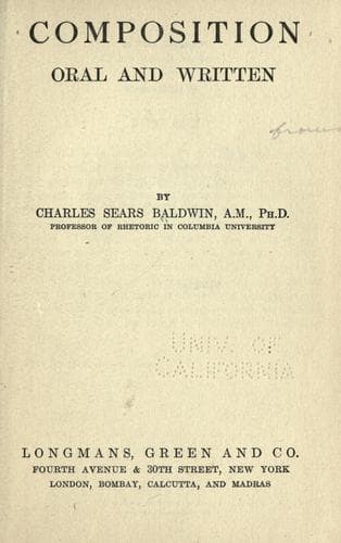 Tapa de Composition, oral and written