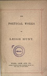 Tapa de Poetical works of L. Hunt