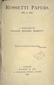 Tapa de Rossetti papers, 1862-1870