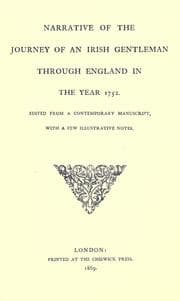 Tapa de Narrative of the journey of an Irish gentleman through England in the year 1752