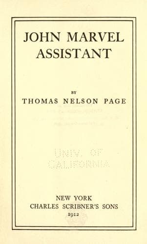 Tapa de John Marvel, assistant