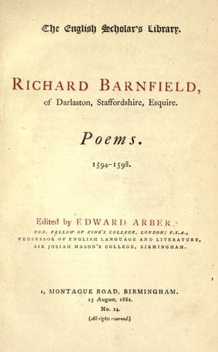 Tapa de Poems, 1594-1598