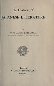 Tapa de A history of Japanese literature